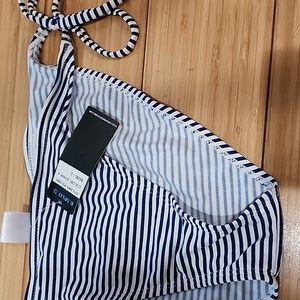 Blue and White Stripped Bikini